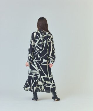 GRACE CONTINENTAL キカラッフルレイヤードワンピース ブラック