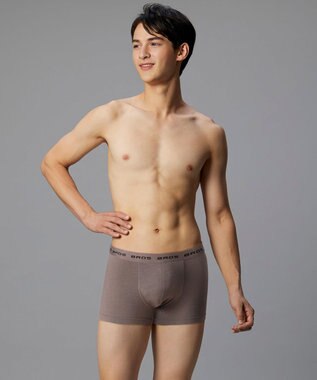 WACOAL MEN ボクサーパンツ オーガニック綿混(本体) フロント快適設計 肌あたり軽減設計 前閉じ 下着 GT3430 /ブロス バイ ワコールメン グレー