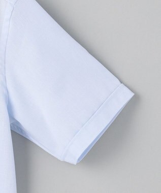 GOTAIRIKU 春夏向け/カラミ織【形態安定】SUMMERPREMIUMPLEATS_セミワイドカラー 半袖ドレスシャツ(26年限定モデル) 26年限定色/サックスブルー×カラミ織