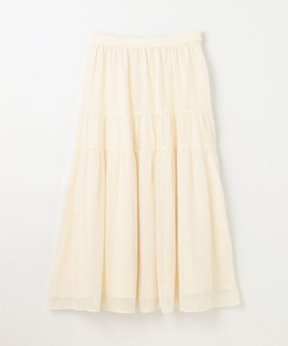 GRACE CONTINENTAL シフォンカットジャガードスカート キナリ