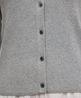 GRACE CONTINENTAL リブシャツニットトップ グレー