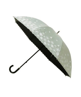 MOONBAT 【一級遮光/晴雨兼用日傘】ランバン オン ブルー (LANVIN en Blue)  長傘 日傘 フラワーグリッター ミントグリーン