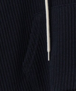 WEGO バイカラーニットジップパーカー ネイビー