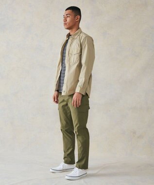 J.PRESS MEN ナイロンリップレギュラーカラー シャツブルゾン ベージュ系