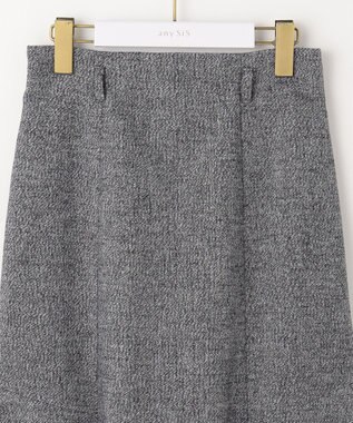ANY SIS 【洗える】ラメツイードナローフレア スカート モノトーン系