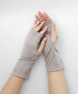 ORuKuBET 【WOMEN】ORGANIC COTTON リストカバー ＜ショートタイプ＞【 UVカット・オーガニックコットン・日本製 】 ライトグレー
