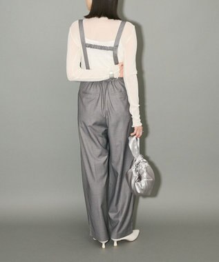 Green Parks サスペンダー付タックパンツ Gray