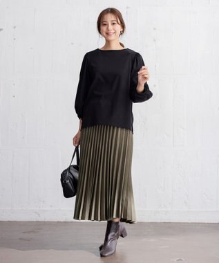 ANY 【14色展開/洗える】ウーリッシュ プリーツスカート ベージュ（グレンチェック）