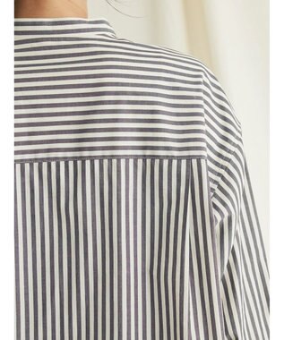 CRAFT STANDARD BOUTIQUE バンドカラーシャツ Stripe Gray