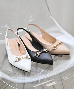 Pointer 日本製 本革ビット付きミュール ブラック