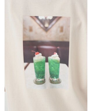 earth music&ecology レトロ喫茶プリントＴｅｅ Cream