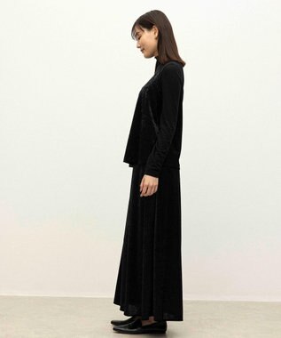 NAVE 【ReNAVE】クラッシュベロア スカート ブラック系