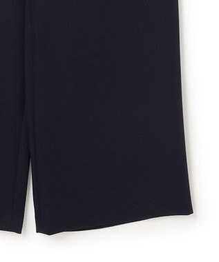 UNFILO L 【ウエストゴム】ドライダブルクロス イージー ワイドパンツ ネイビー