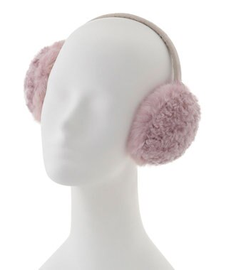 MOONBAT FURLA(フルラ)ファーMix コンパクト イヤマフ 無地 ピンク