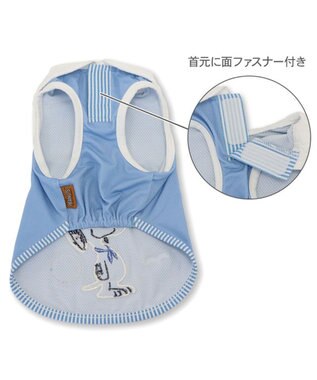 PET PARADISE スヌーピー エコメイド タンクトップ 《マリン柄》 小型犬 ライトブルー