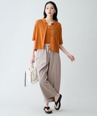 ANY ニットタンク オレンジ