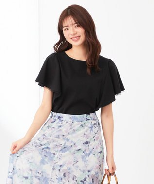  【接触冷感】360°好印象フリルスリーブ カットソー