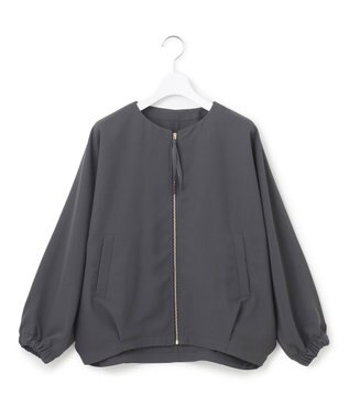 J.PRESS YORK STREET 【WOMEN】ジャージライクツイル ドルマンブルゾン グレー系