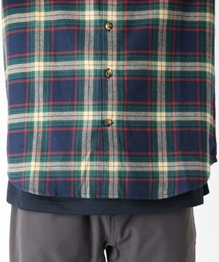 Columbia Columbia/ フレアガンストレッチフランネルシャツ /コロンビア Coll Navy Two Lane Tartan