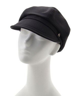 MOONBAT 【遮光100％/遮熱/UVカット】FURLA(フルラ)アーチロゴ キャスケット 帽子 無地 サイズ調整可能/手洗い可能/日本製 ブラック