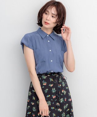 組曲 S ギャザーライトデシン ブラウス