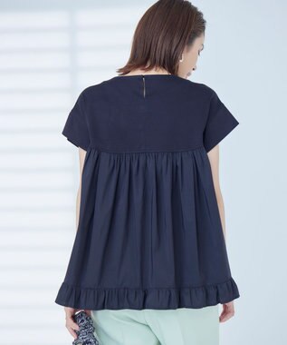 組曲 【WEB限定】コンシャスジャージー チュニックカットソー ブラック系