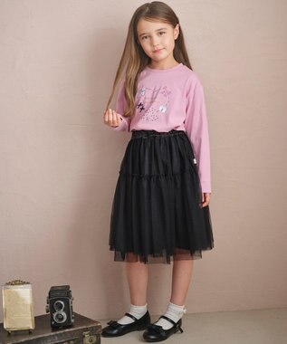 組曲 KIDS 【110-140㎝】 ハートプロップスTシャツ ピンク