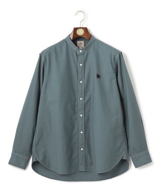 J.PRESS MEN 【大人気バックブル】バンドカラー オックスフォードガーメントダイシャツ スモーキーグリーン系