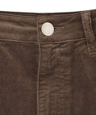 23区 【洗える】23区DENIM ベルベットストレッチ Aライン スカート モカ