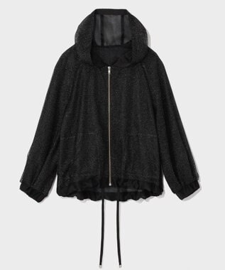 GRACE CONTINENTAL マクラメメッシュフーディー ブラック