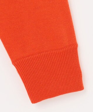 PW CIRCULUS 【WOMEN】【洗える】ロゴ ラグランスリーブ クルーネック ニット オレンジ系