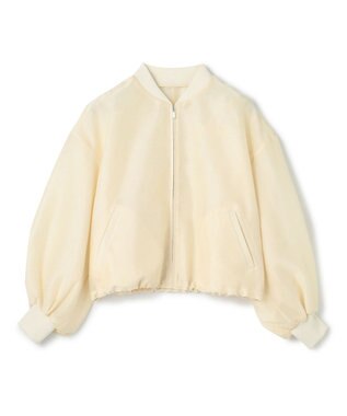 uncrave 【手洗い可】シャイニー シアー ブルゾン クリームイエロー