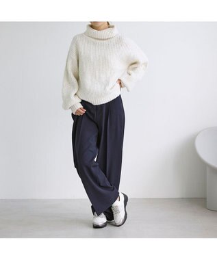 MODE ET JACOMO <carino>ビジューバックル厚底スニーカー ホワイト