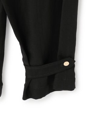 BEIGE， BERNARD / リネン混 ヘムタグ 2WAYパンツ Black