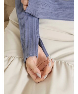 earth music&ecology ＳＥＴ２点ショートカーディガン＋レイヤードタンク Blue