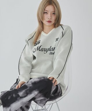  【ユニセックス着用ITEM】ゲームロゴメッシュジャガードプルオーバー