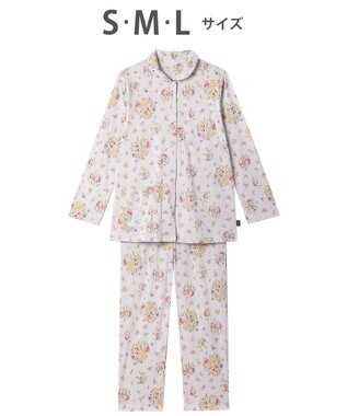 WACOAL パジャマ 長袖 長ズボン 綿100%(本体) スムース素材 ミントン レディース NDX561 /ワコール