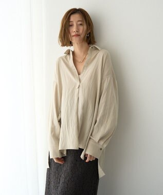 YECCA VECCA スキッパーオーバーシャツ Brown