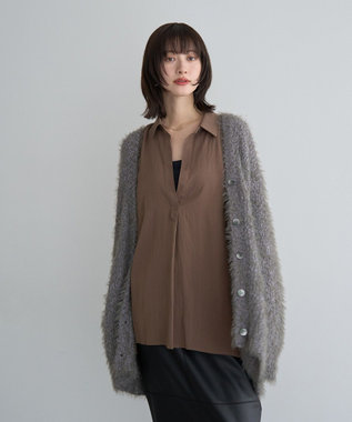 YECCA VECCA スキッパーオーバーシャツ Brown