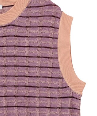 CRAFT STANDARD BOUTIQUE リンクスチェックニットベスト Purple