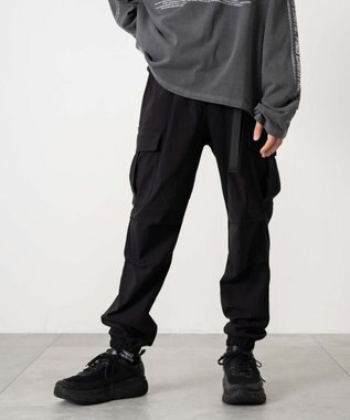 WEGO 【KIDS/ユニセックス着用ITEM】ストレッチトカーゴジョガーパンツ（JUNIOR） ブラック