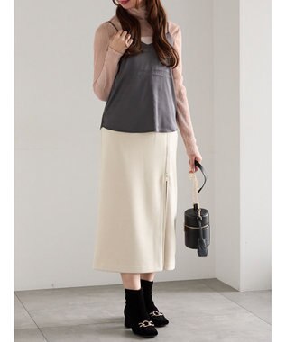 Te chichi スエードサイドZIPスカート オフホワイト