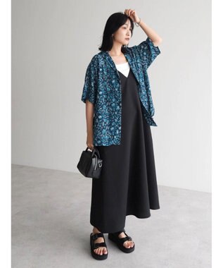 Green Parks 表面感キャミワンピース Black