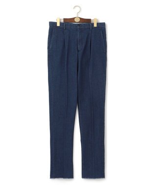 J.PRESS MEN 【ストレッチ】ワンタック ストレッチリングデニム パンツ ネイビー系