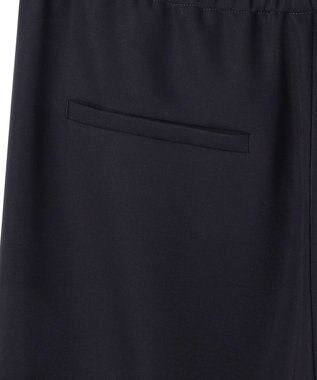 UNFILO L 【ウエストゴム】ドライダブルクロス イージー ワイドパンツ ネイビー