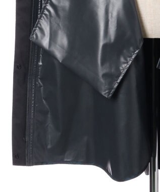 MOONBAT POLO RALPH LAUREN レインポンチョ 透湿撥水 無地×チェック 75デニール 収納袋付 ブラック