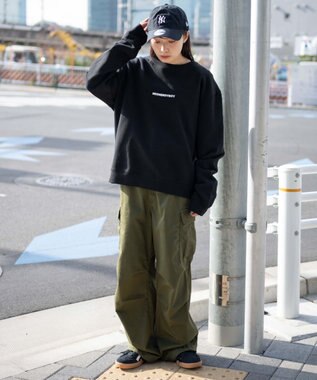 WEGO 【ユニセックス着用ITEM】THEBOYエルボーパッチクルーネックPO ブラック