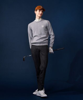 23区GOLF 【MEN】【ストレッチ】チェック柄 ジャージーパンツ グレー系5