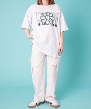 WEGO 【ウエストゴム】ビッグポケットカーゴパンツ オフホワイト