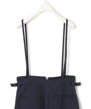 ICB 【2WAY・WEB限定・洗える】シルフィルダブルクロス サスペンダーパンツ ネイビー系